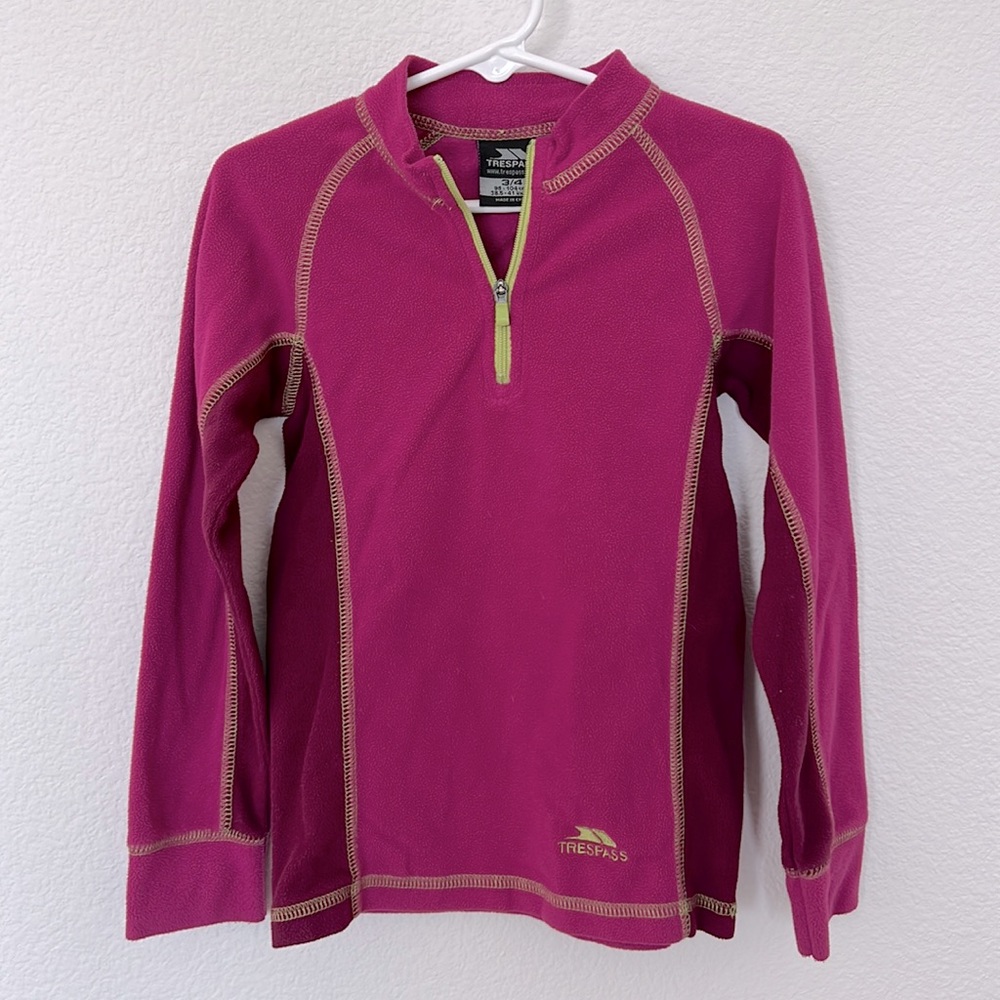 Girls trespass fleece long underwear suit size 3/4